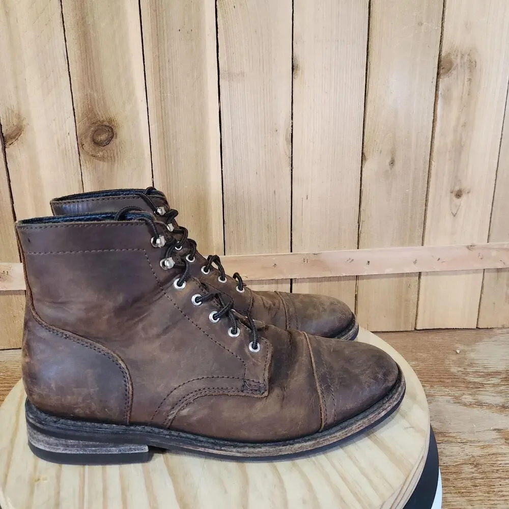 Thursday Boot Co Captain Boots Mens 9.5 Brown Leather Combat Ankle Casual